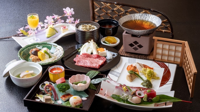 【春限定/1泊2食】〜桜舞う可憐な恵那峡とともに味わう春の味覚〜＜A5飛騨牛使用の会席料理＞